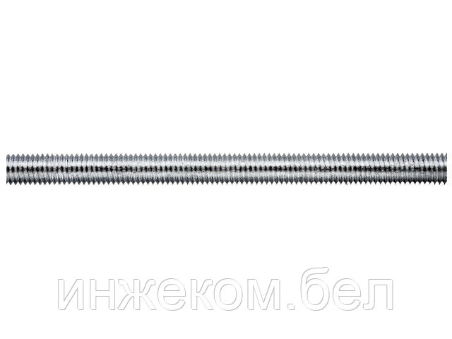 Шпилька резьбовая М24х2000 мм цинк, кл.пр. 4.8, угол резьбы 45°, DIN 975 STARFIX