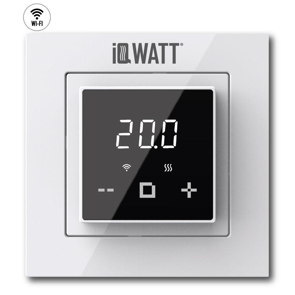 Программируемый терморегулятор IQ THERMOSTAT D black/white WI-FI, белый/черный