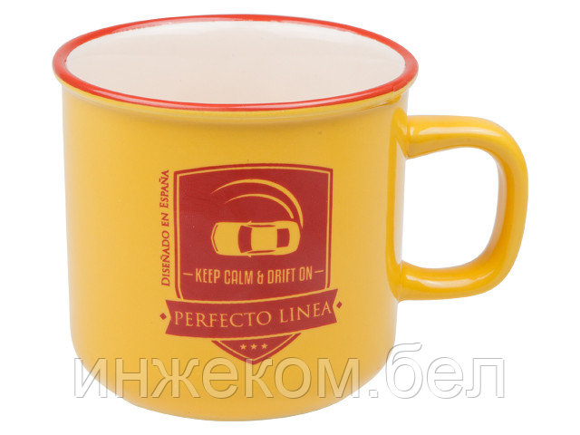 Кружка керамическая, 450 мл, серия Дрифт, желтая, PERFECTO LINEA (Супер цена!) - фото 1 - id-p186063165