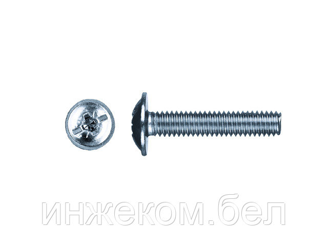 Винт М4х20 мм для мебельной фурнитуры, цинк DIN 967 (25 шт в зип-локе) STARFIX - фото 1 - id-p186063225
