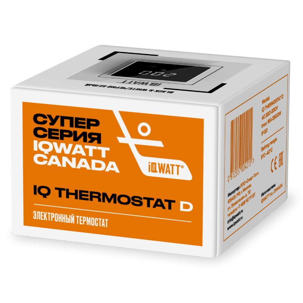 Электронный терморегулятор IQ THERMOSTAT D white/black, белый/черный - фото 2 - id-p186066221