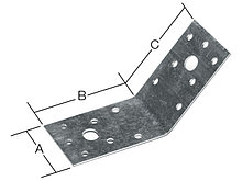 Уголок крепежный под 135 градусов