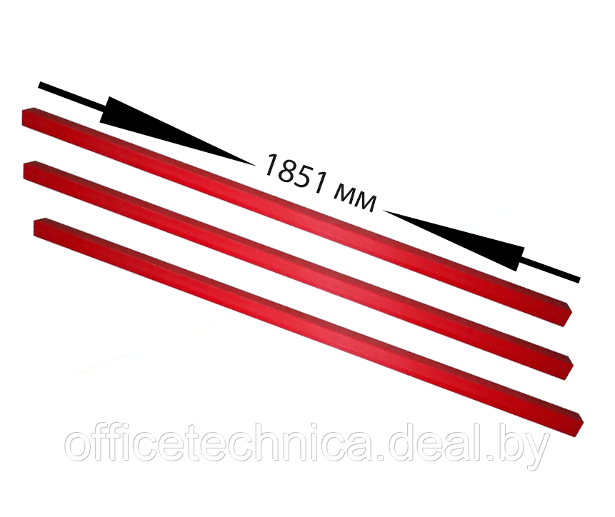 Марзан для резаков универсальный 14 х 14 х 1851 мм. (Red PVC/PP) - фото 1 - id-p185872197