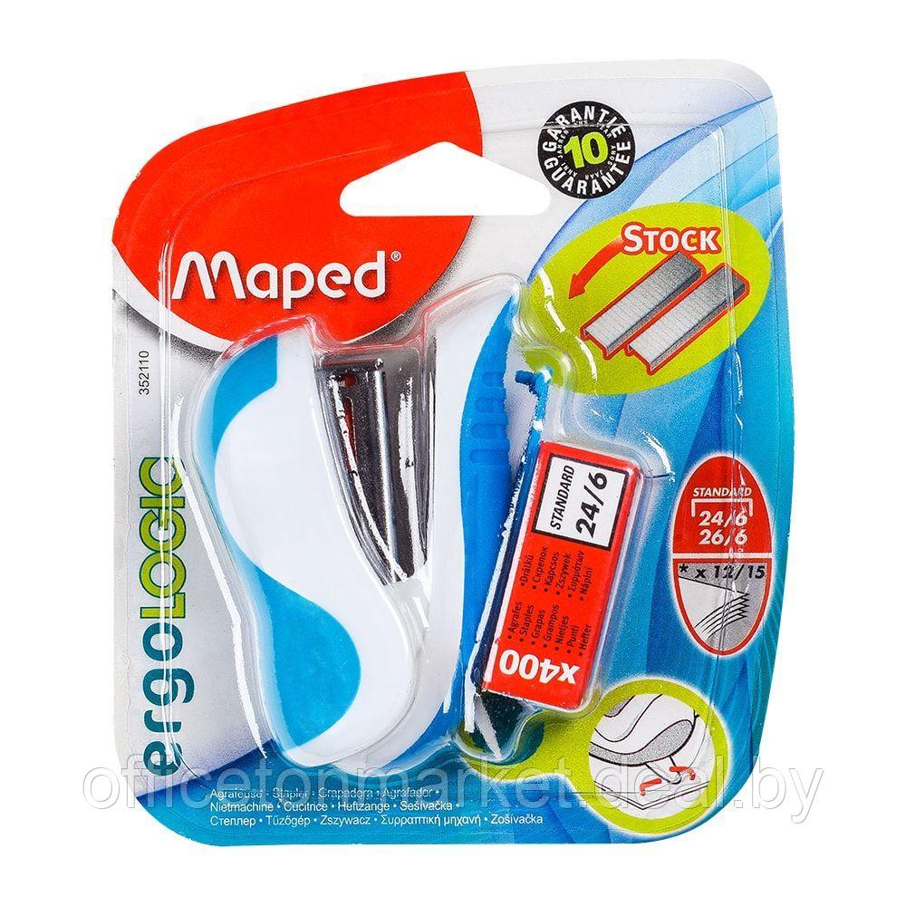 Скобосшиватель Maped "Ergologic", № 24/6, 26/6, 15 листов, ассорти - фото 1 - id-p137120448