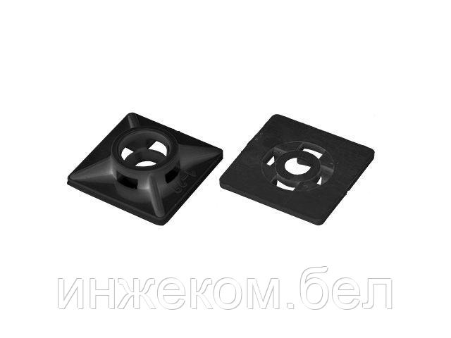 Площадка для хомут-стяжки 19х19 мм черная (1000 шт в пакете) (STARFIX) - фото 1 - id-p186071155