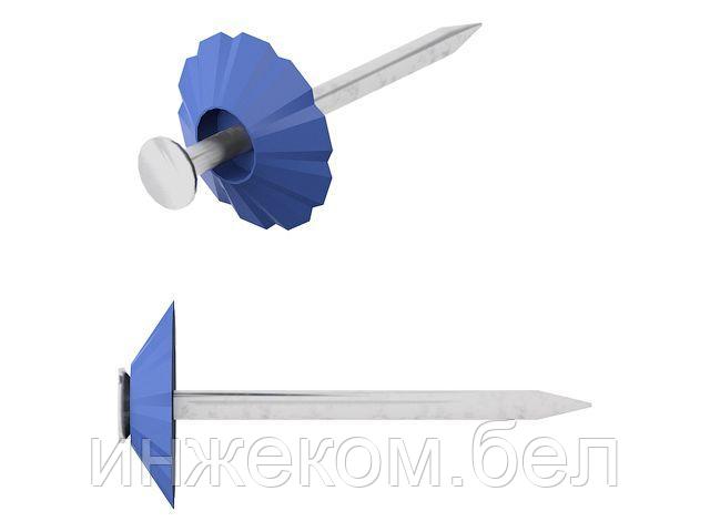 Гвозди декоративные 1.8х32 мм синяя шляпка (100 шт в зип-локе) STARFIX - фото 1 - id-p186063862
