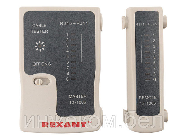 Тестер Кабеля RJ-45+RJ-11 REXANT - 468 - фото 1 - id-p186072788