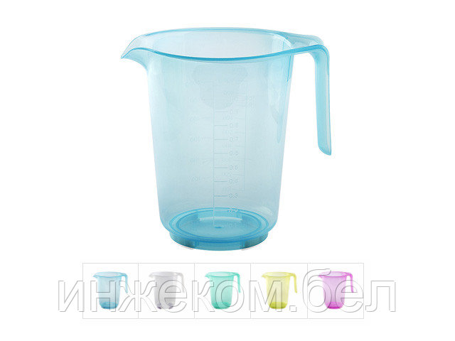 Мерный стакан 1 л, DRINA (цвета в ассортименте) - фото 1 - id-p186068800