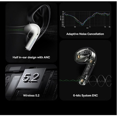 Беспроводные наушники Baseus True Wireless Earphones Storm 3 (NGTW140102) белый - фото 3 - id-p186075806