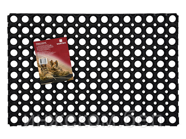 Коврик придверный ячеистый, грязесборный, 40х60х1,6 см, черный, VORTEX (ВОРТЕКС) - фото 1 - id-p186074443