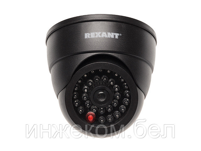 Муляж камеры внутренней, купольная с вращающимся объективом (черная) REXANT - фото 1 - id-p186072088