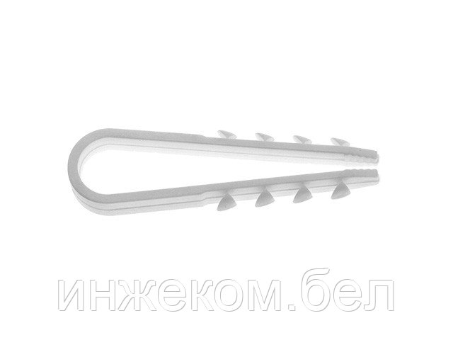 Дюбель-хомут для круглого кабеля 5-10 мм белый (100 шт в пласт. конт.) STARFIX