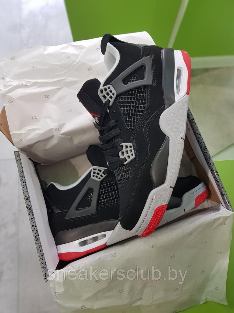 Кроссовки черные женские Nike Jordan 4 / демисезонные / повседневные - фото 6 - id-p186080591