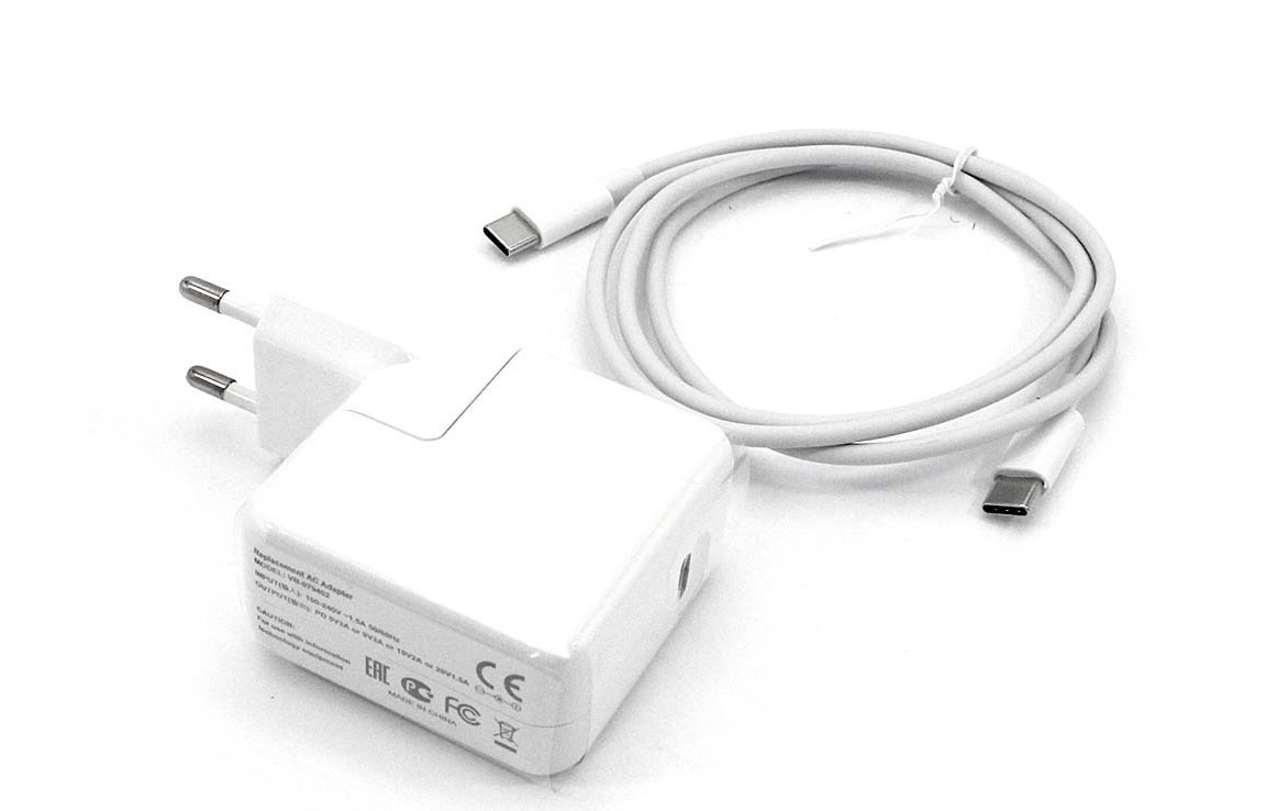 Зарядка (блок питания) для ноутбука APPLE MacBook 12 Retina A1534 Early 2015 — Mid 2017, 87W, USB Type-C