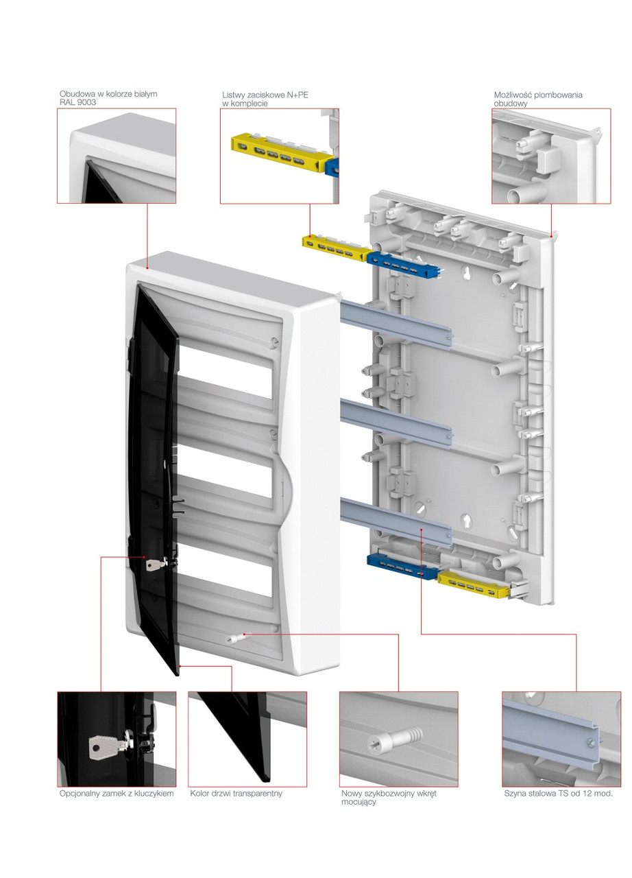 Elektro-Plast ECO BOX 36M (3x12M) дымчатая дверь, IP40 электрощит навесной 2506-01 - фото 2 - id-p186080703