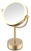 Зеркало косметическое настольное с подсветкой JAVA S-ML221LB золото мат.