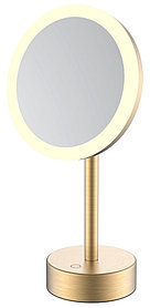 Зеркало косметическое настольное с подсветкой JAVA S-M551LB золото мат.