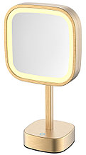 Зеркало косметическое настольное с подсветкой JAVA S-ML331LB золото мат.