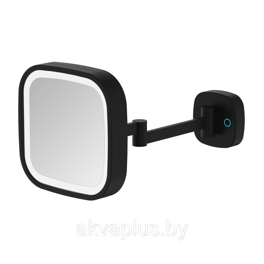 Зеркало косметическое настенное с подсветкой JAVA S-M332H черное - фото 1 - id-p186083303