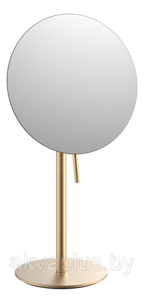 Зеркало косметическое настольное круглое JAVA S-M111LB золото матовое - фото 1 - id-p186083305