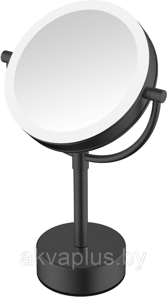 Зеркало косметическое настольное с подсветкой JAVA S-M221H черное - фото 1 - id-p186083311