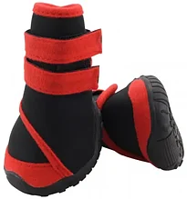 Ботинки для собак TRIOL YXS134 черные с красным 60*55*70 мм (12241230)