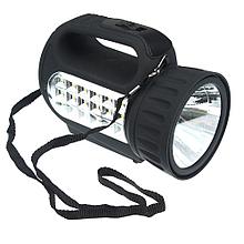 Фонарь прожектор аккумуляторный18 SMD + 1 Вт LED, шнур 220В, резинопластик, 18x11 см ЧИНГИСХАН