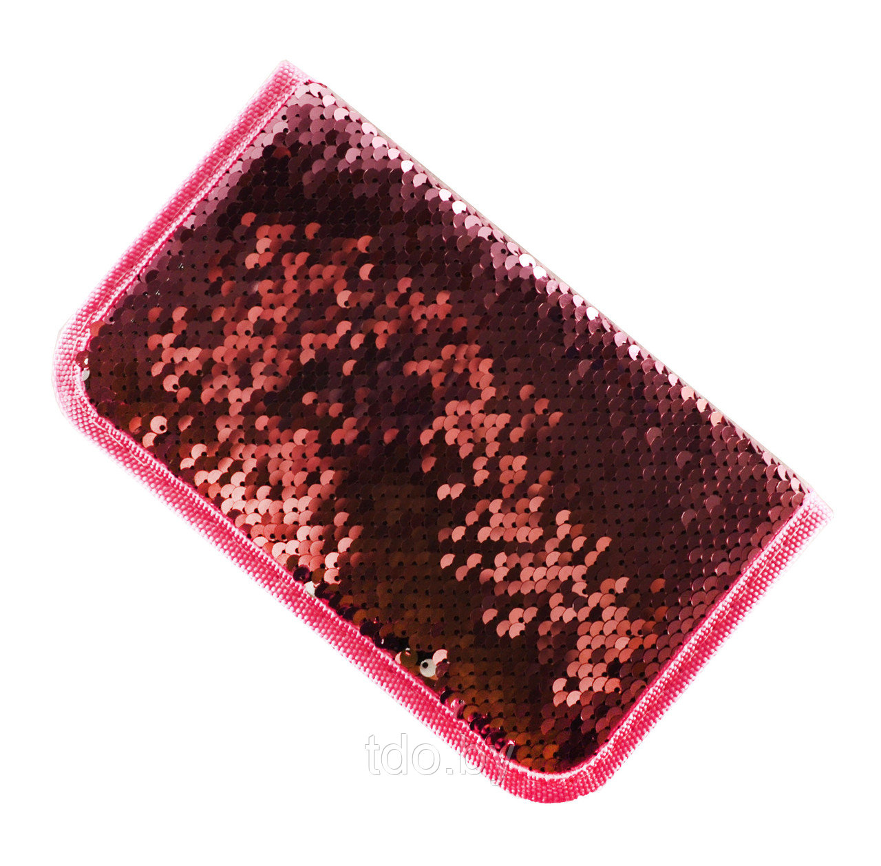 Пенал 1-секц. большой с реверсивными пайетками Розовый/Серебро - фото 1 - id-p186128824