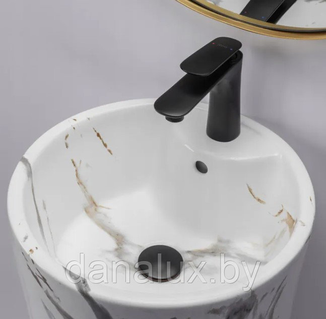 Умывальник Rea Blanka Marble Marmur matt U8704 (400х400х840) - фото 4 - id-p186130302