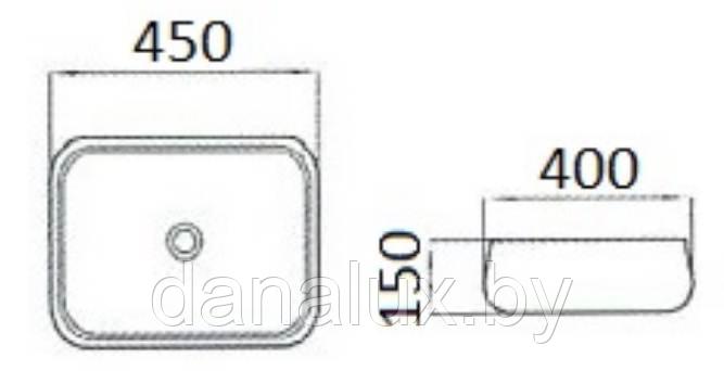 Умывальник CeramaLux 189 (450х400х150) - фото 7 - id-p186130673