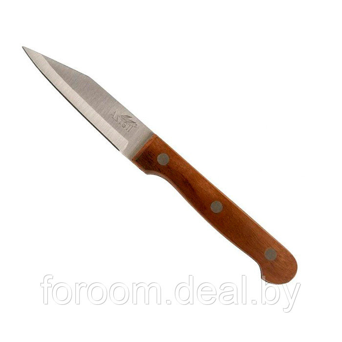 Нож кухонный 7,5см для овощей, деревянная ручка Astell Акация AST-004-НК-010 - фото 1 - id-p186134312
