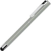 Ручка-роллер "Straight Si R Touch", 0.7 мм, серый, серебристый, стерж. синий
