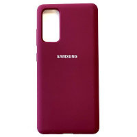 Силиконовый чехол Silicone Case бордовый для Samsung Galaxy S20 FE