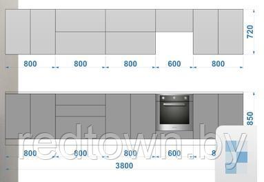 Кухня 380 см - фото 2 - id-p186161899