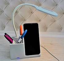 Гибкая настольная лампа - органайзер канцелярский Stark с функцией беспроводной зарядки для смартфона