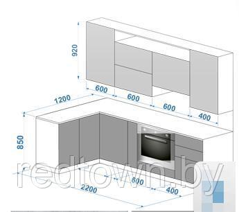 Кухня угловая 2,2*1,2м - фото 2 - id-p186165364