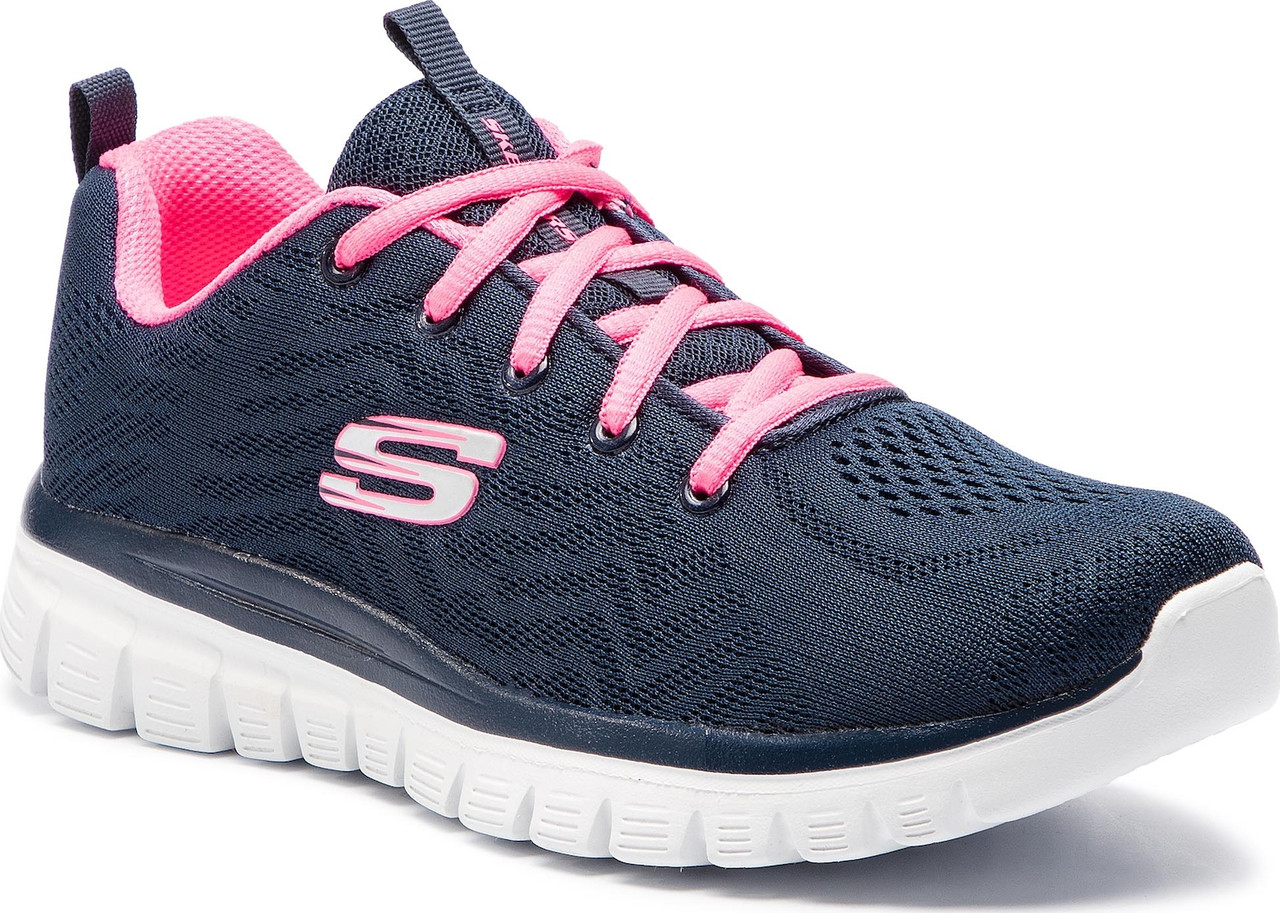 Кроссовки женские для фитнеса Skechers GRACEFUL синий/розовый - фото 1 - id-p186168311