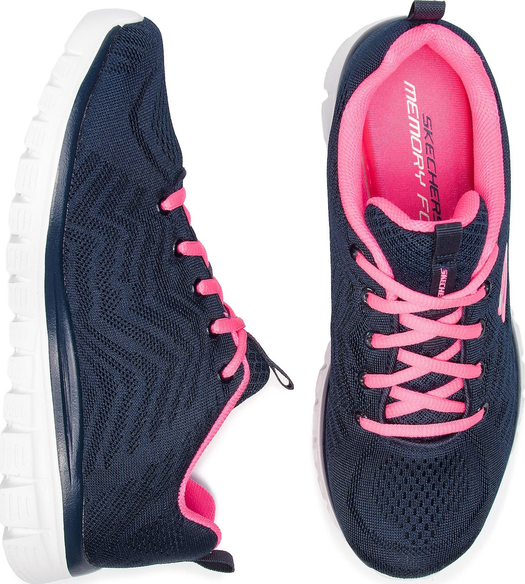 Кроссовки женские для фитнеса Skechers GRACEFUL синий/розовый - фото 4 - id-p186168311
