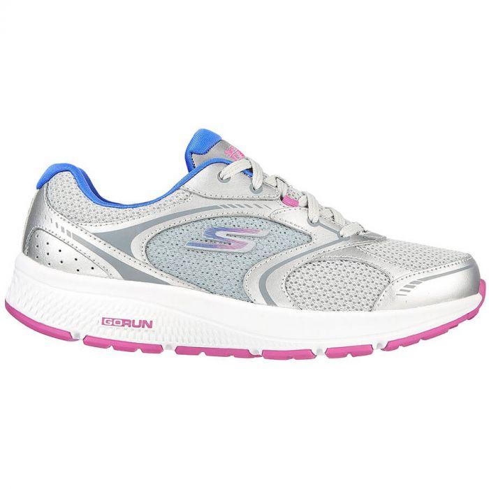 Кроссовки женские для бега Skechers GO RUN CONSISTENT серебристый/фиолетовый - фото 2 - id-p186168355