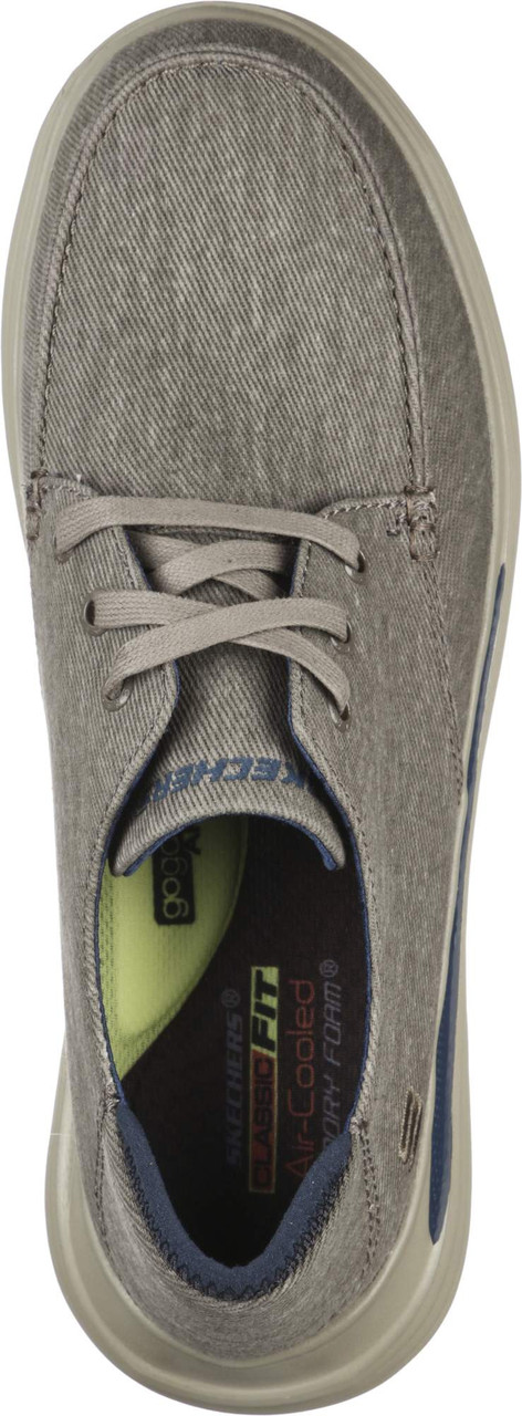 Полуботинки мужские Skechers PROVEN хаки - фото 4 - id-p186169316