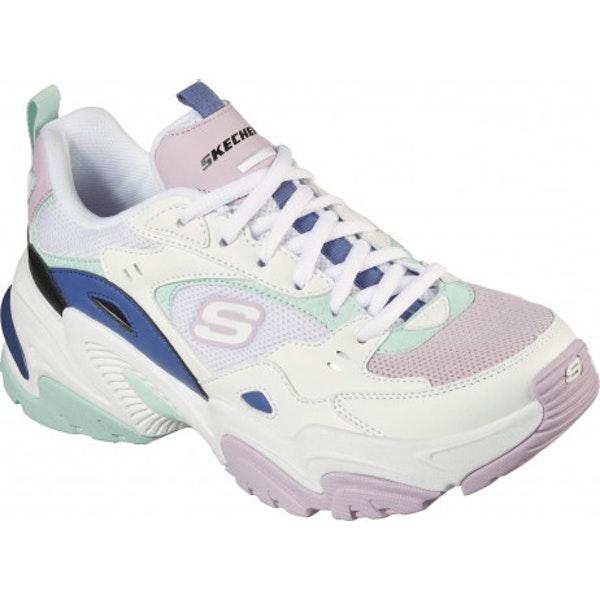 Кроссовки женские Skechers STAMINA V2 Women's sport shoes белый/черный/синий - фото 5 - id-p186168500