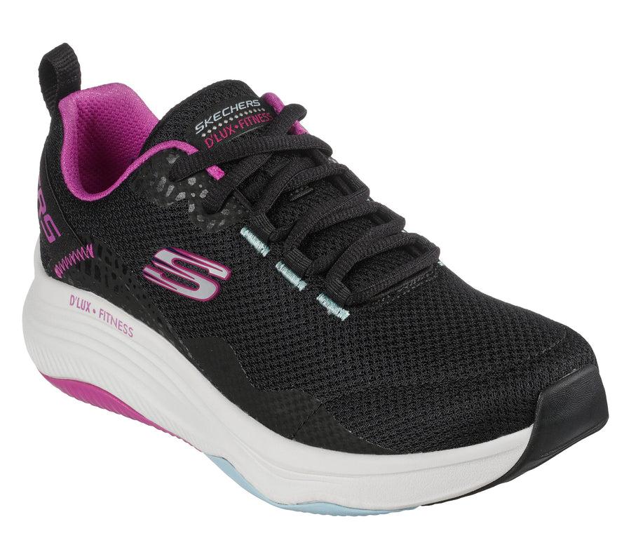 Кроссовки женские для фитнеса Skechers D'LUX FITNESS черный\мультицвет - фото 1 - id-p186168539