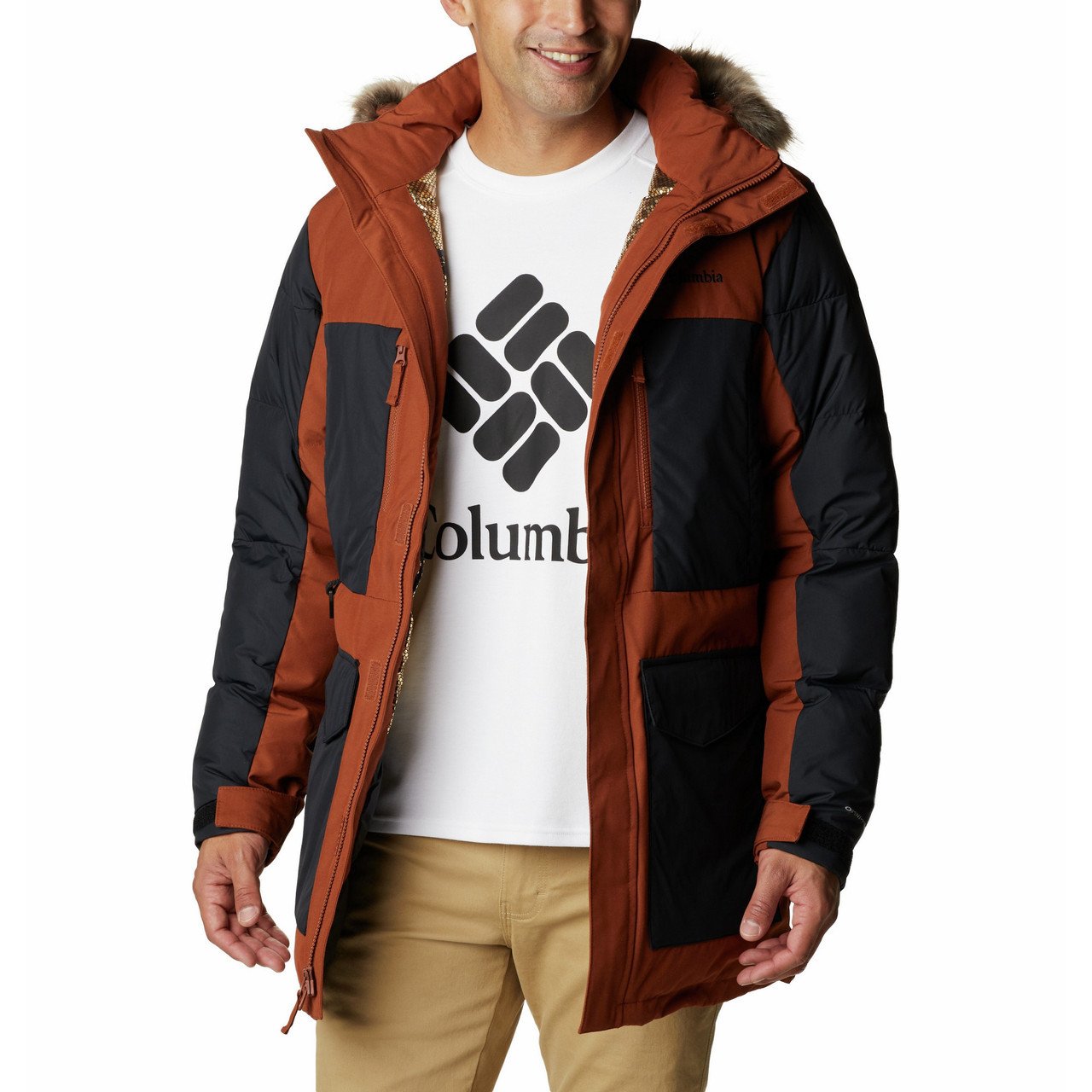 Куртка мужская Columbia Marquam Peak Fusion Parka коричневый - фото 1 - id-p186169474