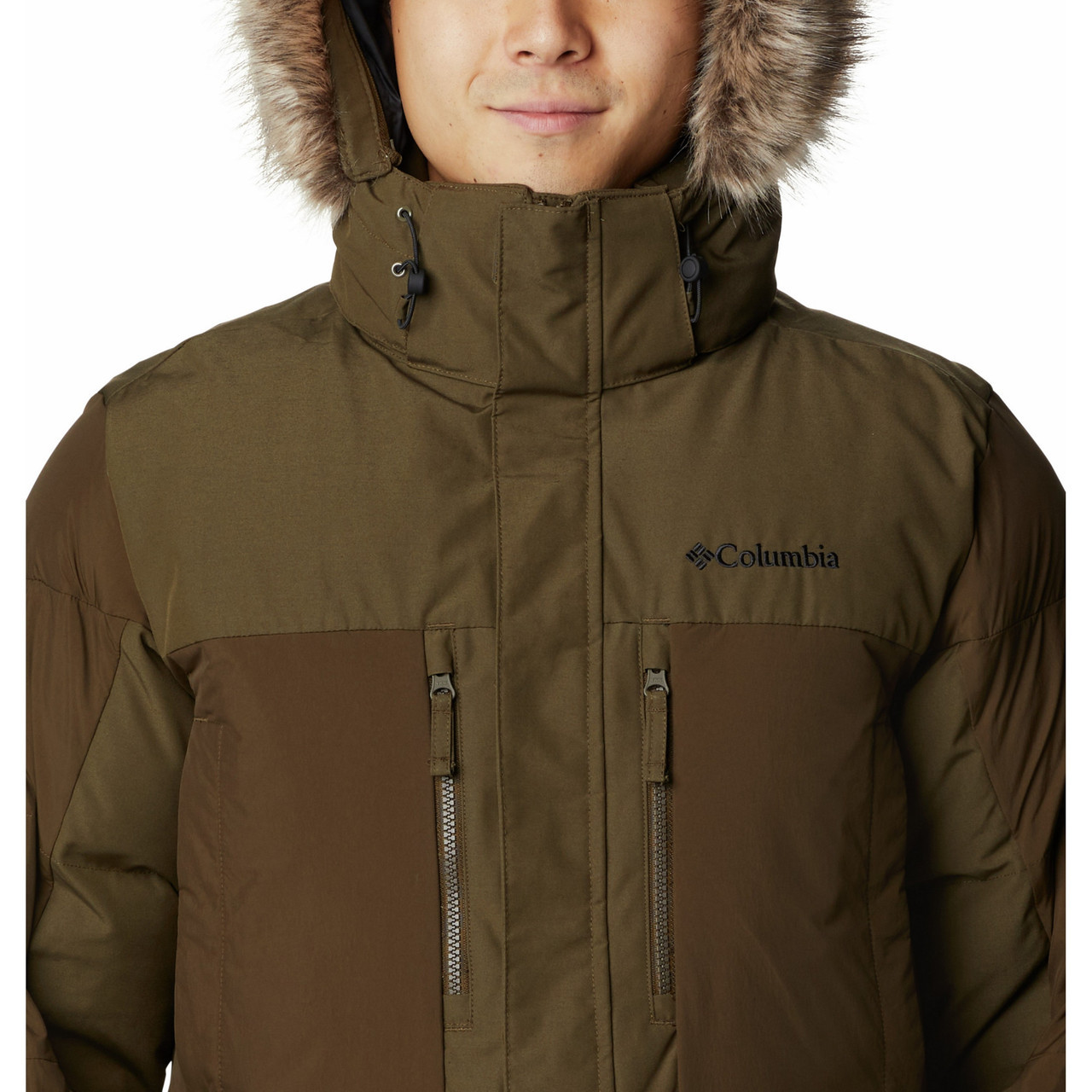 Куртка мужская Columbia Marquam Peak Fusion Parka оливковый - фото 8 - id-p186169476