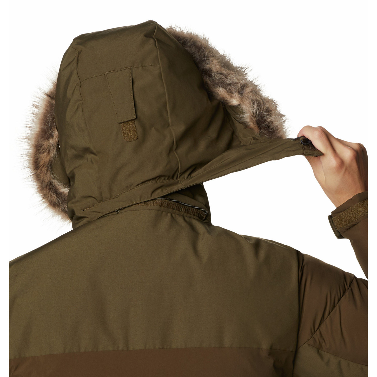 Куртка мужская Columbia Marquam Peak Fusion Parka оливковый - фото 9 - id-p186169478