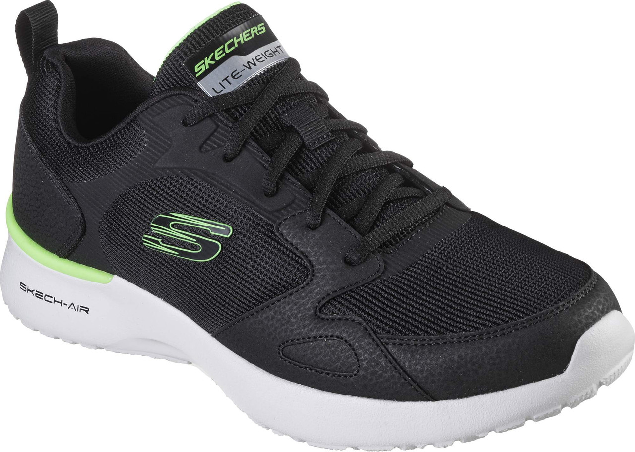Кроссовки мужские Skechers SKECH-AIR DYNAMIGHT черный\лимонный