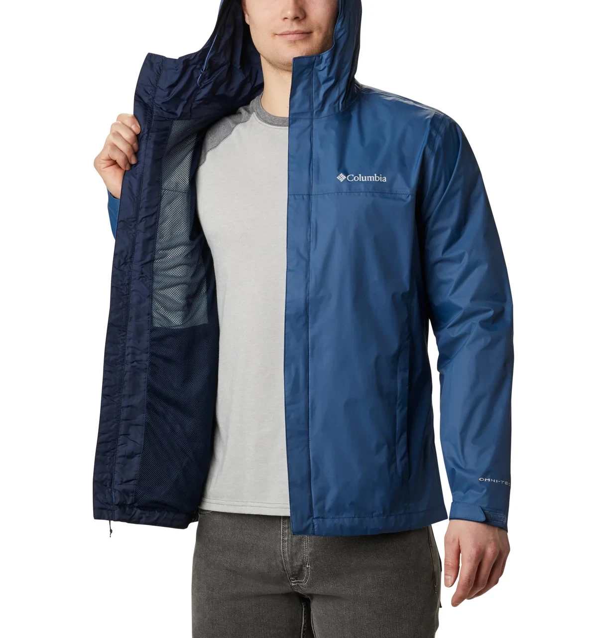 Куртка мембранная мужская Columbia Watertight II Jacket синий - фото 4 - id-p186169530