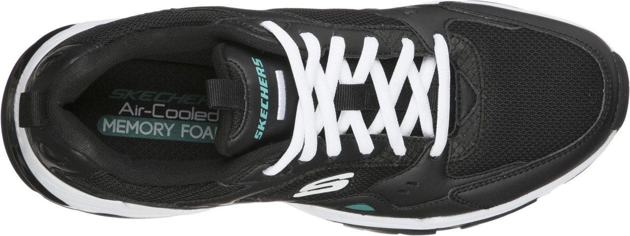 Кроссовки мужские Skechers STAMINA V2 Men's sport shoes черный/зеленый - фото 4 - id-p186167673