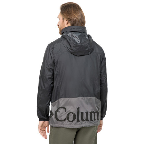 Куртка ветрозащитная мужская Columbia Point Park Windbreaker серый - фото 3 - id-p186169565