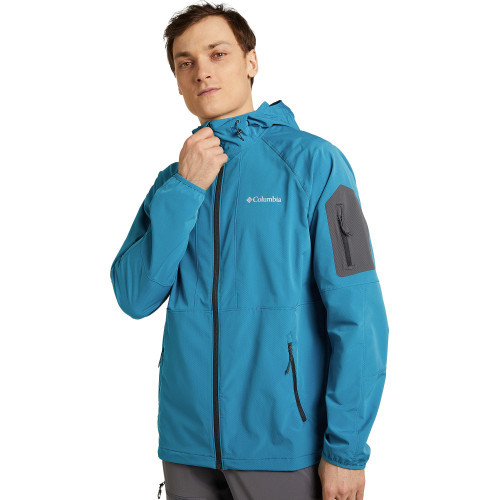 Куртка софт-шелл мужская Columbia Tall Heights Hooded Softshell синий - фото 1 - id-p186169587